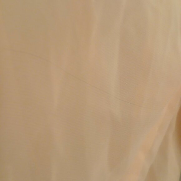 F21 Peach Light Coral Pastel Sheer Chiffon Off Shoulder Button Up Top Blouse L - Picture 12 of 13